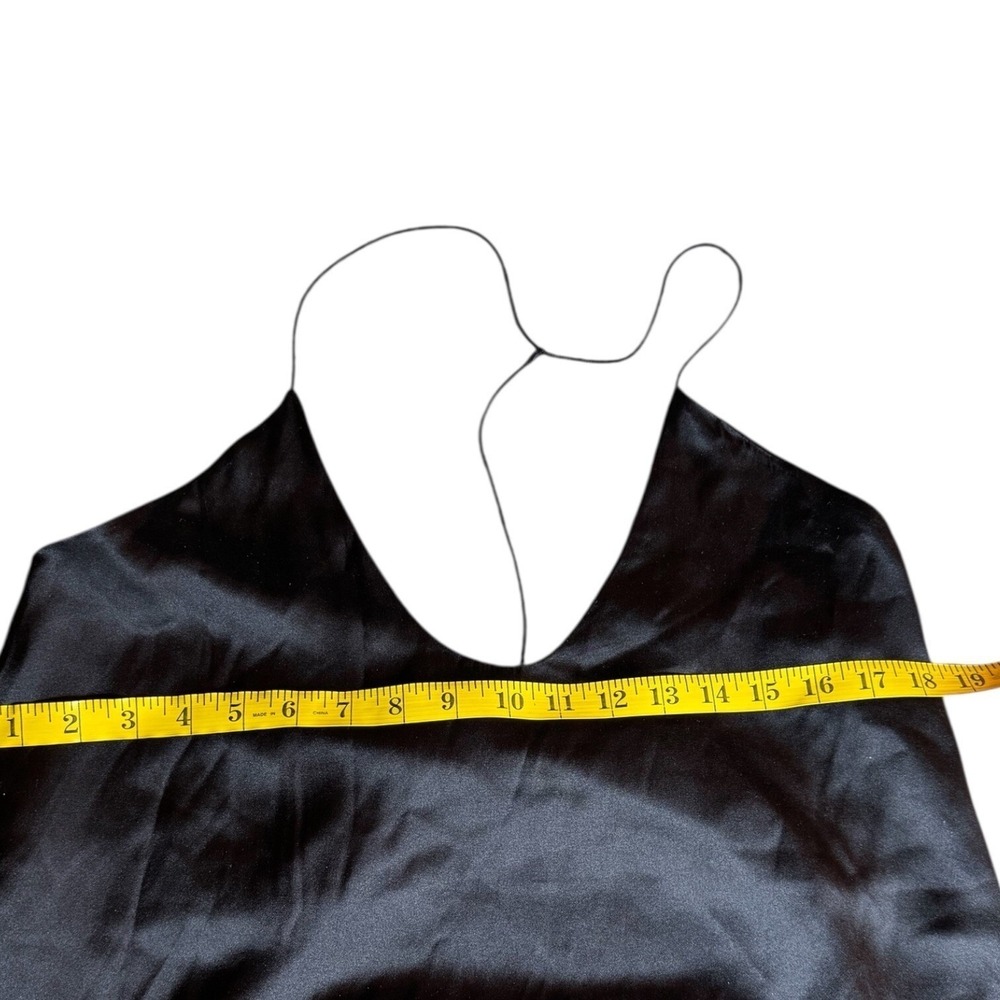 Cami NYC Silk Mini Slip Dress Black Medium Charmeuse Minimalist Luxury A-Line - Picture 7 of 7